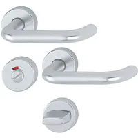 HOPPE Paris 138/42H/42HKVS Bad-/WC-Garnitur F1 Naturfarbig eloxiert Bad/WC mit
