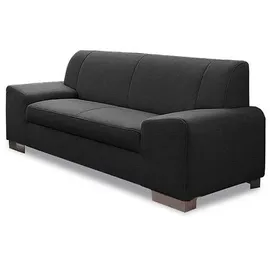 DOMO collection "Alisson kubische Formensprache mit abgerundeten Elementen, komfortabel", schwarz, B:164cm H:75cm T:83cm, Microfaser aus 100% Polyester;Softlux, das pflegeleichte Kunstleder aus 80% PVC, 18% Polyester und 2% Polyurethan;Strukturstoff aus