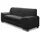 DOMO collection "Alisson kubische Formensprache mit abgerundeten Elementen, komfortabel", schwarz, B:164cm H:75cm T:83cm, Microfaser aus 100% Polyester;Softlux, das pflegeleichte Kunstleder aus 80% PVC, 18% Polyester und 2% Polyurethan;Strukturstoff aus