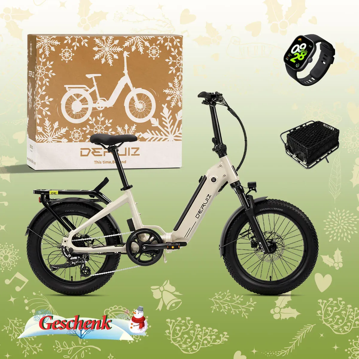 Peridot Powerful Folding E-Bike Kompakt-/Faltrad Xmas Package