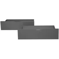 Homestyle4u Bettkasten 2er Set in Grau 82x22 53 cm 2197