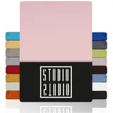 Studio Spannbettlaken Baumwolle-Jersey 100 x 200 cm rosa