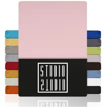 Studio Spannbettlaken Baumwolle-Jersey 100 x 200 cm rosa