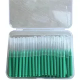 Interdentalbürsten 100 Teile/schachtel Interdentalbürsten Gesundheits Zahn Escova Reiniger Kieferorthopädische Dental Zähne Pinsel Oral Hygiene Werkzeug(100pcs green 0.8mm)