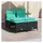 vidaXL Gartensofa-Set 4-tlg. schwarz