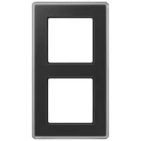 Jung AV582GLMSW Glasrahmen 2fach, schwarz