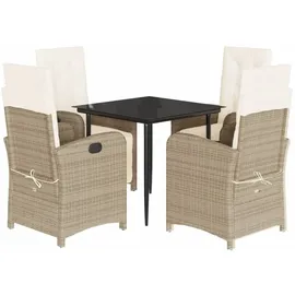 vidaXL Garten-Essgruppe 5-tlg. Beige