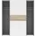 Forte Longline 170 x 190,5 x 61 cm weiß/weiß/sonoma eiche