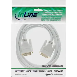 InLine DVI-D Kabel 5 m Weiß