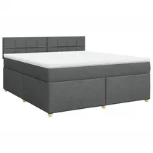 vidaXL Boxspringbett 180 x 200 cm Dunkelgrau