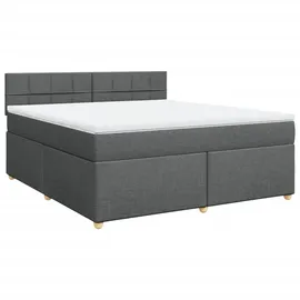 vidaXL Boxspringbett 180 x 200 cm Dunkelgrau