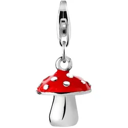 Nenalina Fliegenpilz Emaille 925 Silber Charms & Kettenanhänger   Damen 