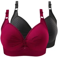 CSKJ Dünner BH Damen Ohne Bügel Bügelloser Soft Bustier Damen Nahtloser BH Ohne Bügel mit zusätzlicher BH-Verlängerung - 100C