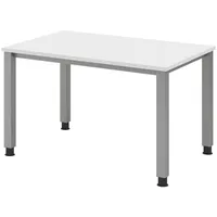 Bümö Schreibtisch Weiß, Nachbildung, Rechteckig, 120x74x80 cm, FSC Mix,