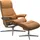Stressless Relaxsessel STRESSLESS "View", braun (new caramel), B:82cm H:109cm T:81cm, Sessel, Relaxsessel, mit Hocker, mit Cross Base, Größe S, M & L, Holzakzent Eiche
