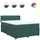 vidaXL Boxspringbett 140 x 200 cm Dunkelgrün