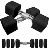 Passer 10 KG Hanteln Verstellbar, 4 in 1 Kurzhanteln Verstellbar für Frauen Männer Hantelset Kurzhantel Set Kurzhantel-Set für Home Gym Übung Workout Krafttraining Workout - Schwarz