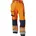 Warnschutzhose mit Kniepolstertaschen NEONORANGE/DUNKELBLAU Gr 53