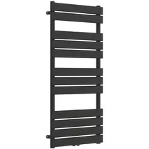 neu.haus Handtuchheizkörper Voss 600 x 1200 mm 703 W schwarz Mittelventil