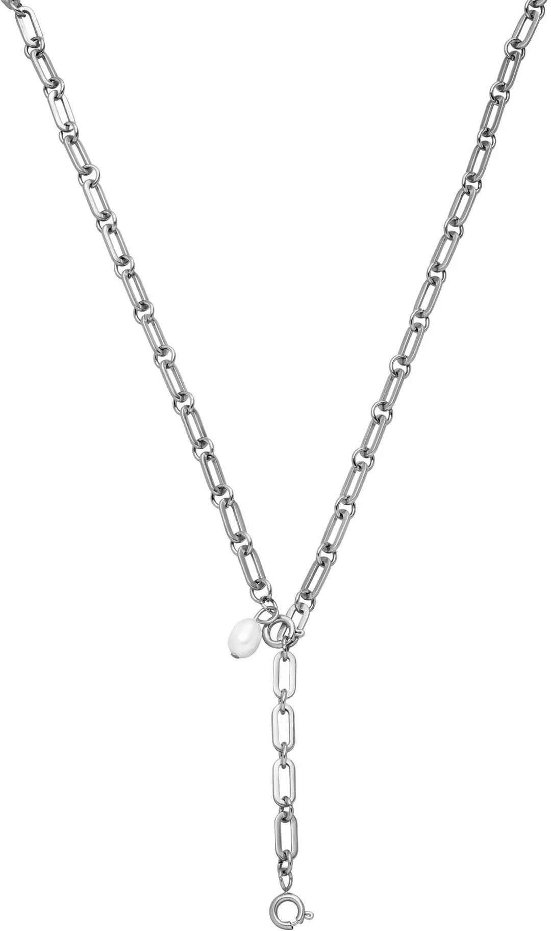 Purelei Charm-Kette »Schmuck Geschenk Zodiac Charm, 2148-Necklace-Charm-Zodiac«, mit Keshi-Zuchtperle Purelei edelstahlfarben-weiß