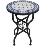 Tisch Bistrotisch Mosaiktisch Rund Ø 40 cm kleiner Tisch Balkon, Garten, Küche
