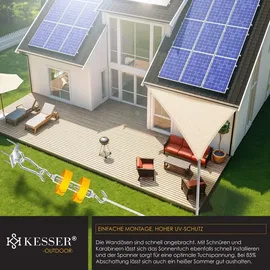 Kesser KESSER® Sonnensegel Sonnenschutz Windschutz HDPE Gewebe wasserabweisend & windabweisend 5-Fach quer vernäht robust & stabil Schattenspender Garten Balkon Terrasse