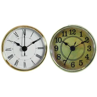 Asudaro Quarzuhr, Intarsien Quarzuhr 70mm/150mm Runde Wanduhr Inserts Einbau-Uhr Quartz Uhrwerk Tischuhr Küchenuhr Wohnzimmeruhr Quarzuhr DIY für Home Office Klassenzimmer Dekor