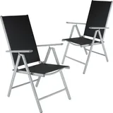 Tectake Gartenstuhl Marilena 67 x 56 x 105 cm silber 2 St.