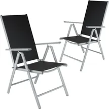 Tectake Gartenstuhl Marilena 67 x 56 x 105 cm silber 2 St.