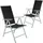 Tectake Gartenstuhl Marilena 67 x 56 x 105 cm silber 2 St.
