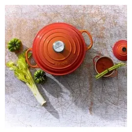 Le Creuset Signature Bräter 22 cm rund schwarz glänzend