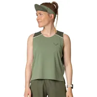 Dynafit Sky Crop ärmelloses T-shirt - Sage - XL