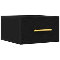 VidaXL Nachttisch Wandmontiert schwarz Eiche 35x35x20 cm