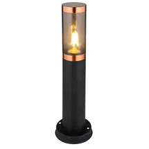 meine wunschleuchte Sockelleuchte Edelstahl 45,0 cm inkl. LED warmweiß schwarz
