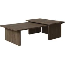 Selsey Couchtisch Wohnzimmertisch Set 2 Stück Beistelltisch Kaffeetisch Rechteckig Sofatisch 140x90 90x55 cm Wisconsin Walnuss Usalo