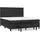 vidaXL Boxspringbett mit Matratze Schwarz 180x200 cm Kunstleder