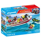 Playmobil Action Feuerwehrboot mit Aqua Scooter 71464