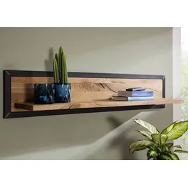 Massivmoebel24 Wandregal 120 x 22 x 24 cm Wildeiche natur geölt Beige