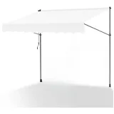 Clanmacy Klemmmarkise Klemmmarkise 300cm Balkonmarkise Markise Terrasse Balkon Creme 120 cm x 300 cm