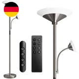 Bbhome Stehlampe Wohnzimmer LED, 27W Deckenfluter LED Dimmbar Mit 6W Leselampe,