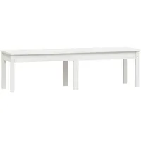 VidaXL Gartenbank 2-Sitzer Weiß 159,5x44x45 cm Massivholz Kiefer