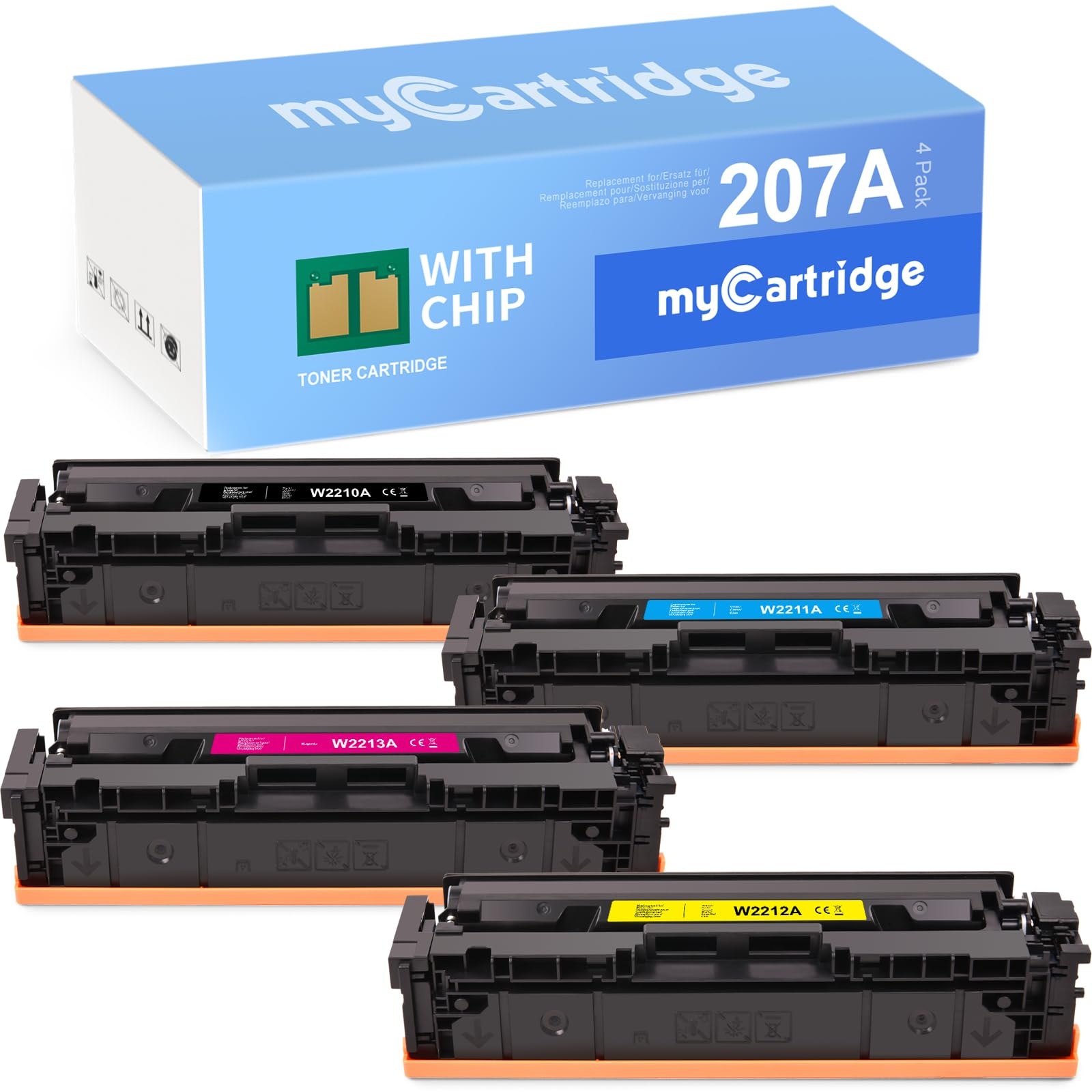 MYCARTRIDGE 207A W2210A Toner ( MIT CHIP ) Ersatz für HP 207A HP 207X für HP Color Laserjet Pro MFP m283fdw m255dw m282nw m283fdn m255nw Toner M283 M282 M255
