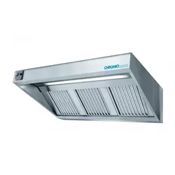 CHROMOnorm WANDHAUBE MIT VENTILATOR UND BELEUCHTUNG TIEFE 900 MM -  1200x900x450 mm