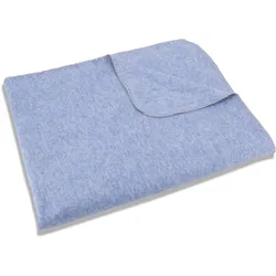 Wohndecke SETEX "Kuscheldecke", blau (hellblau), B:75cm L:120cm, Baumwolle, Polyester, Wohndecken, mit Ziernaht in Melange-Optik, Kuscheldecke