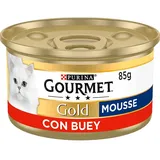Purina Gold Gourmet Mousse Rindfleisch 24x85g Katzenfutter - Multicolor - 24x85g