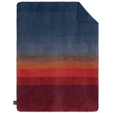 IBENA BUGATTI (BL 150x200 cm) BL 150x200 cm bunt Decke mit Streifen blau/Terracotta, Pflegeleichte und kuschelweiche Baumwollmischung