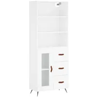 VidaXL Highboard Weiß 69,5x34x180 cm Holzwerkstoff