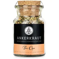 Ankerkraut Für Opa, Bauernfrühstück Gewürz als Sonderedition, Zubereitung für Kartoffeln, zuckerfrei, deftige Mahlzeit, Geschenk für die Familie, 90 g im Korkenglas