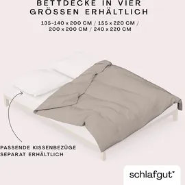 schlafgut Knitted Jersey Bettwäsche 135x200 cm Bio-Baumwolle Sand mid),