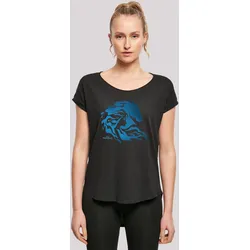 T-Shirt F4NT4STIC "Disney Frozen 2 Nokk Wassergeist Pferd Silhouette", Damen, Gr. XS, schwarz, Obermaterial: 100% Baumwolle, casual, regular fit, Rundhals, Kurzarm ohne Bündchen, Shirts, Print